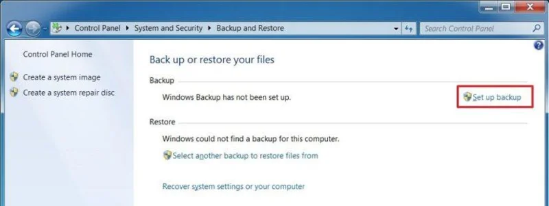 Jak vytvořit úplnou zálohu v systému Windows 7