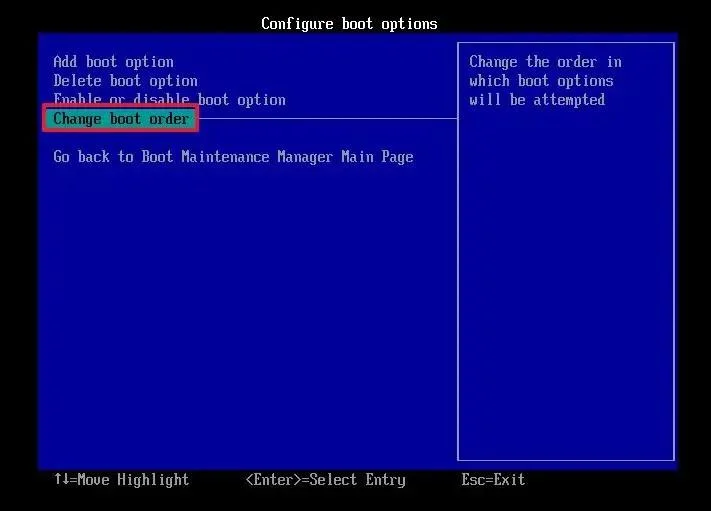 Jak změnit pořadí spouštění UEFI (BIOS) v systému Windows 11