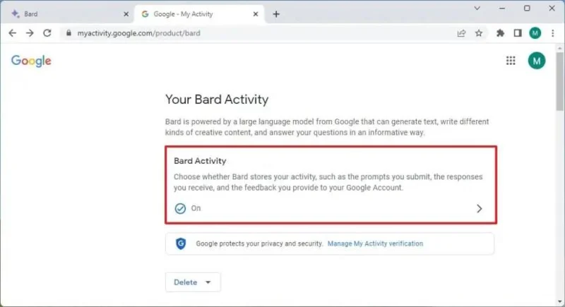 Kuinka tyhjentää Google Bard AI -toimintahistoria