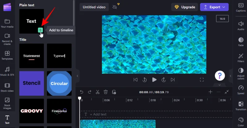 Přidání textu do Clipchamp: Průvodce krok za krokem