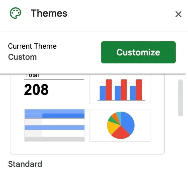 Google Sheets: Endre graffarger