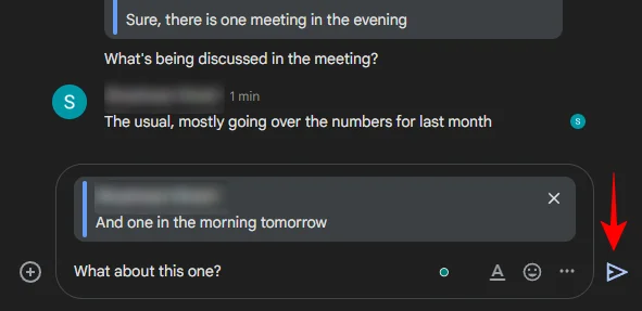 Slik siterer du i svar i Google Chat