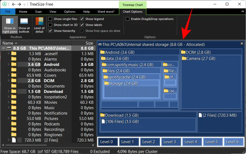 Slik sjekker du brukt plass på Android fra en Windows-PC via MTP