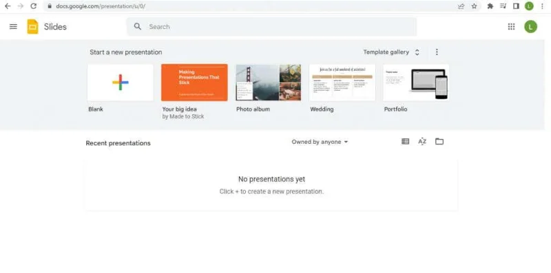 Slik skjuler og viser du et lysbilde i Google Slides