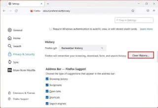 Kuinka tyhjentää välimuisti ja evästeet Firefoxissa
