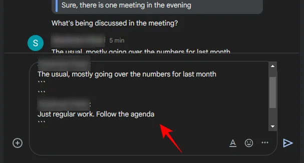 Slik siterer du i svar i Google Chat