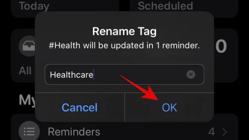 Hvordan endre navn på tagger og masseslette i påminnelser og notater-apper på iPhone