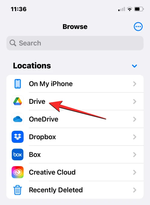 A Google Drive, a OneDrive és a DropBox hozzáadása a Fájlok alkalmazáshoz iPhone-on