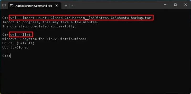 Як клонувати дистрибутив WSL у Windows 11