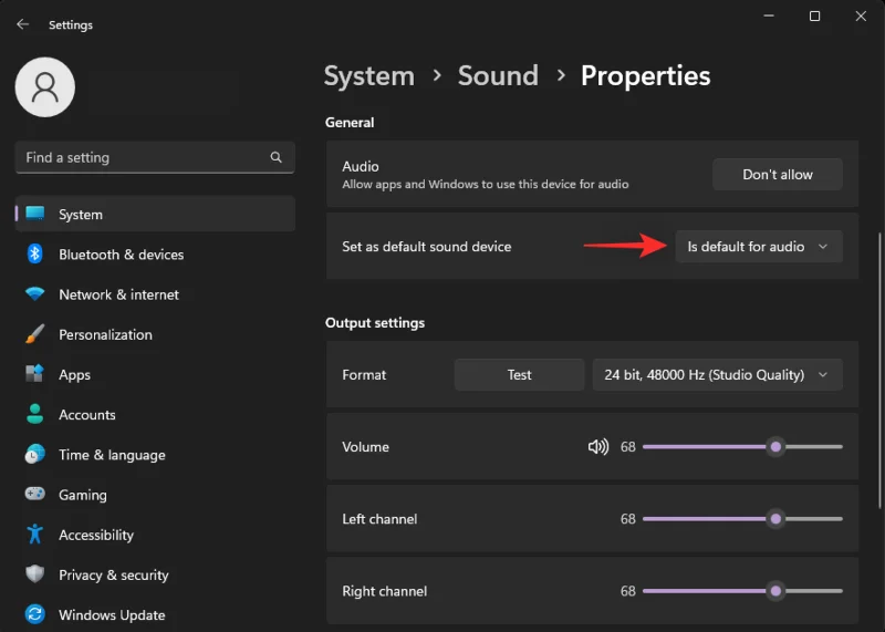 Jak nastavit výchozí zvukové zařízení v systému Windows 11