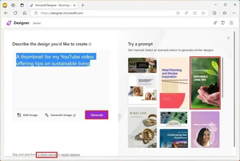 Як використовувати Microsoft Designer для створення графіки