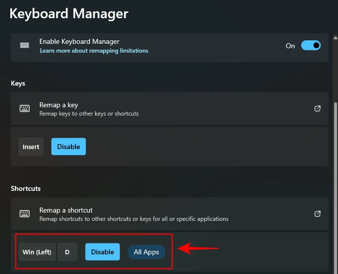 Jak zakázat klávesu klávesnice v systému Windows 11 pomocí PowerToys od společnosti Microsoft