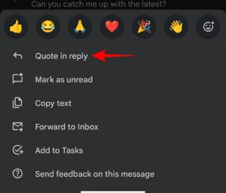 Slik siterer du i svar i Google Chat
