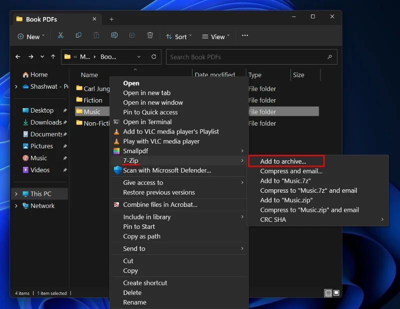 Slik bruker du 7-Zip på Windows 11