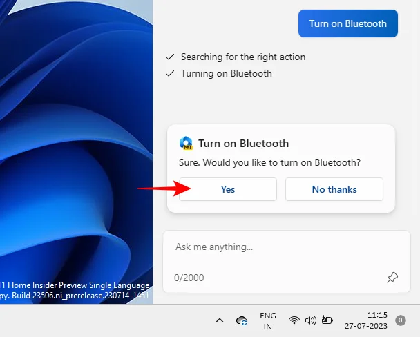 Как да използвате Windows Copilot за включване на тъмен режим, DND, управление на Bluetooth устройства и други