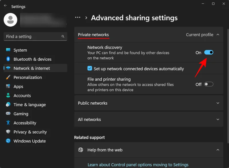 Как да включите мрежовото откриване в Windows 11: 4 метода и 3 решения