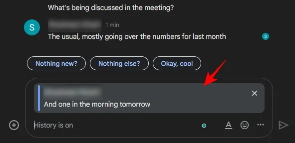 Slik siterer du i svar i Google Chat