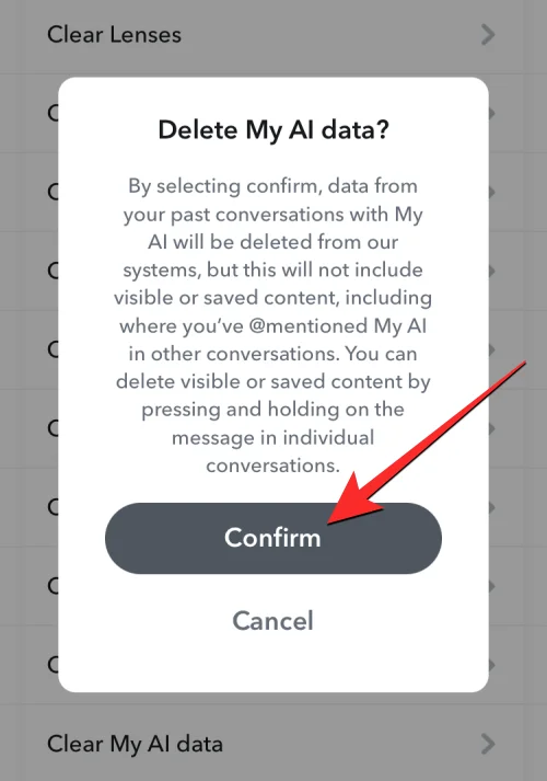 Slik sletter du mine AI-samtaler på Snapchat