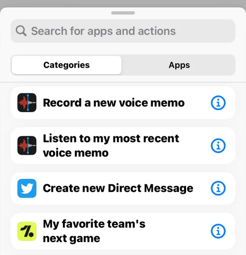 Parancsikonok létrehozása, szerkesztése és megosztása iPhone-on
