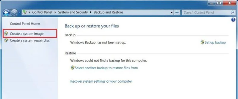 Jak vytvořit úplnou zálohu v systému Windows 7