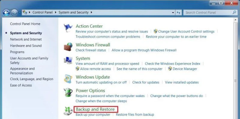 Jak vytvořit úplnou zálohu v systému Windows 7