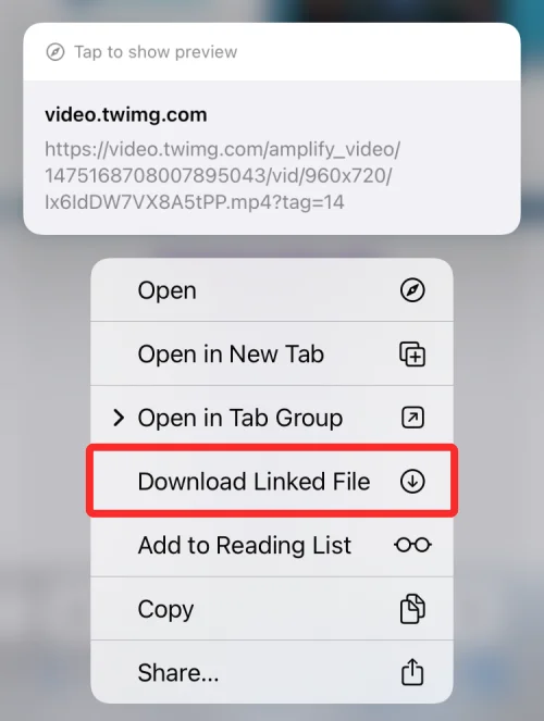 Videók mentése a Twitterről iPhone-on
