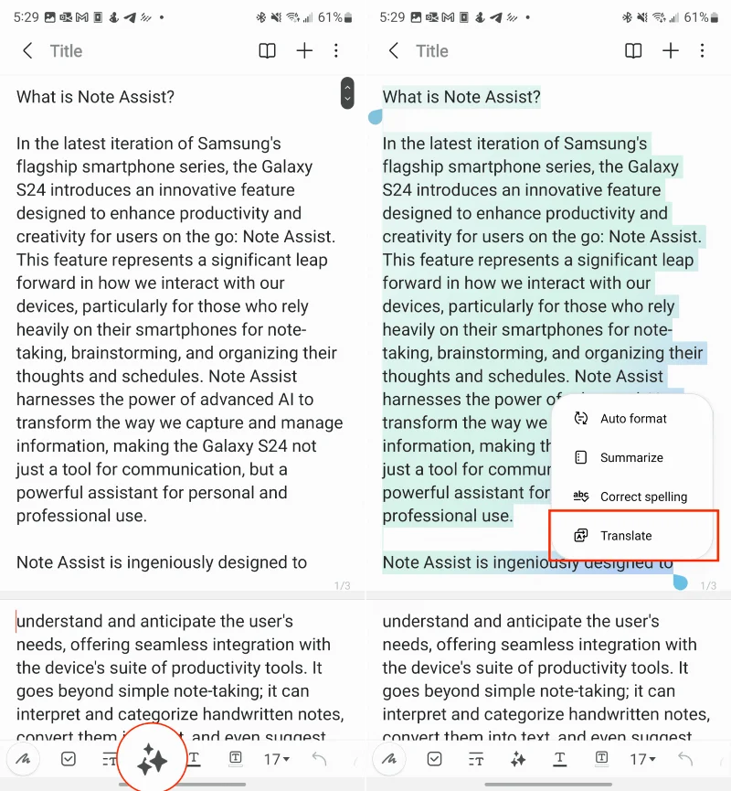 Jak používat Note Assist na Galaxy S24