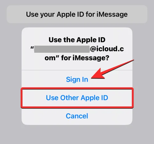 „Az Apple ID használata az iMessage-hez” üzenetet kapja?  Mit kell tenni