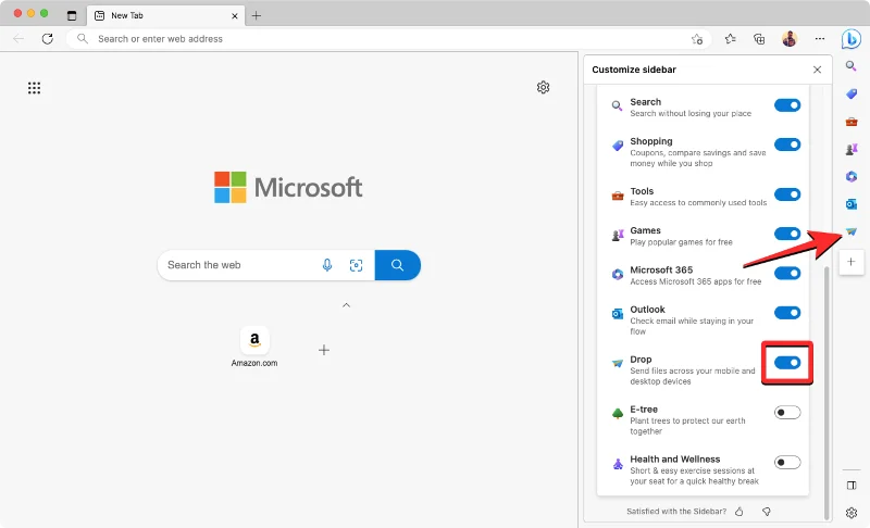 Tiedostojen siirtäminen Microsoft Edge Dropilla [2023]