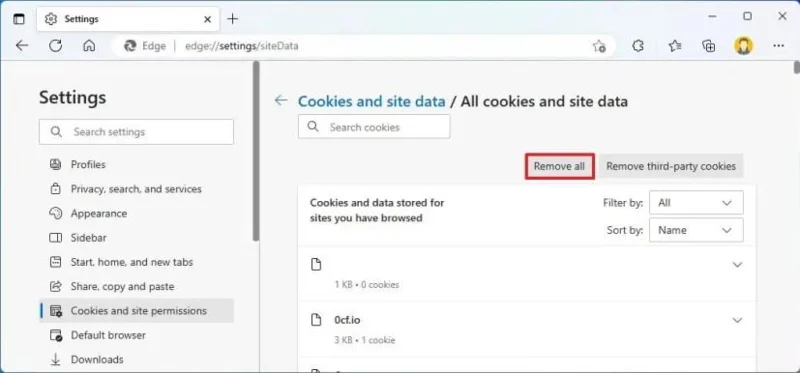Kuinka poistaa evästeet sivustoongelmien korjaamiseksi Microsoft Edgessä
