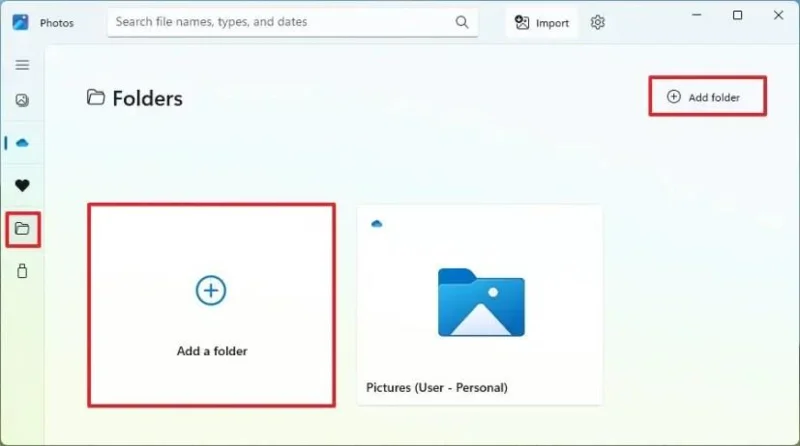 Як додавати та видаляти розташування папок у Photos для Windows 11 Як додавати та видаляти розташування папок у Photos для Windows 11