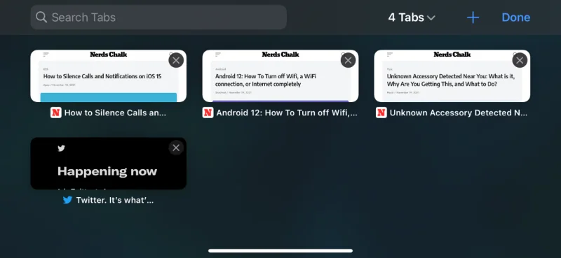 IOS 15: Co je panel karet Landscape v Safari?