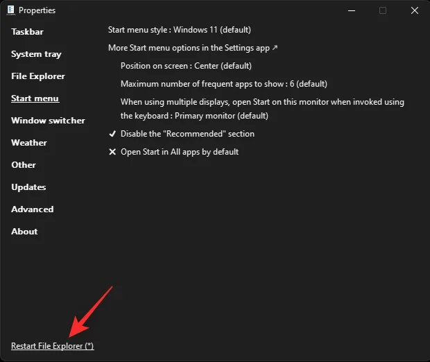 Az ajánlott eltávolítása a Windows 11 Start menüjéből