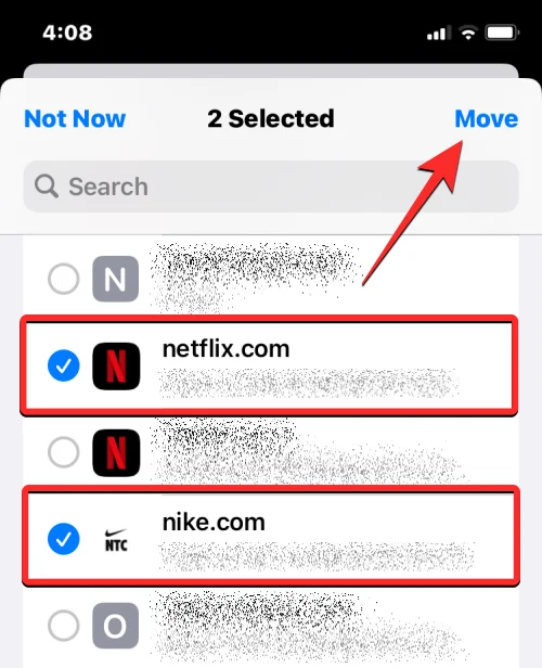 A jelszavak biztonságos megosztása a családdal az iPhone készüléken iOS 17 rendszeren