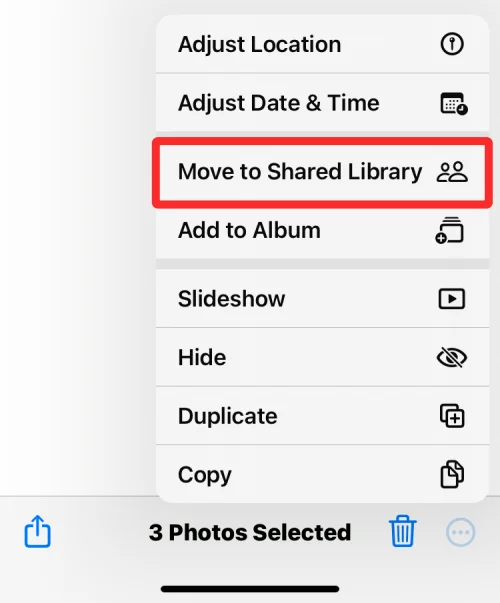 IOS 16: Képek átvitele a Photos alkalmazás megosztott könyvtárába