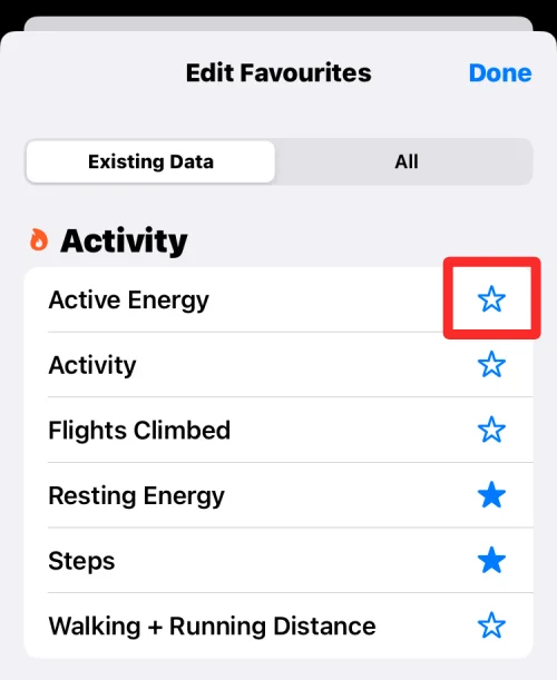 Hogyan távolítsuk el a kedvenceket a Health alkalmazásból iPhone-on