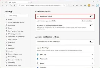 Jak vypnout postranní panel na Microsoft Edge