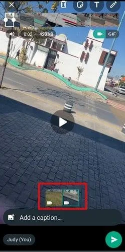 Hvordan sende en GIF på WhatsApp