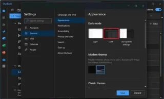 Jak povolit nový tmavý režim aplikace Outlook v systému Windows 11