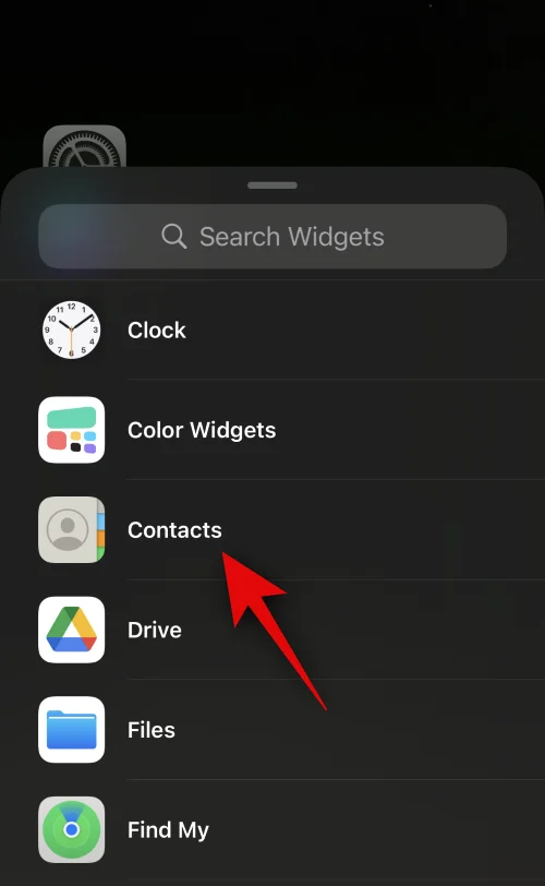 A hívás és üzenet gomb engedélyezése és használata egy kapcsolati widgethez iOS 17 rendszeren