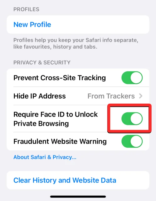 Hogyan kell megkövetelni a Face ID-t a privát böngészés feloldásához a Safariban iOS 17 rendszeren