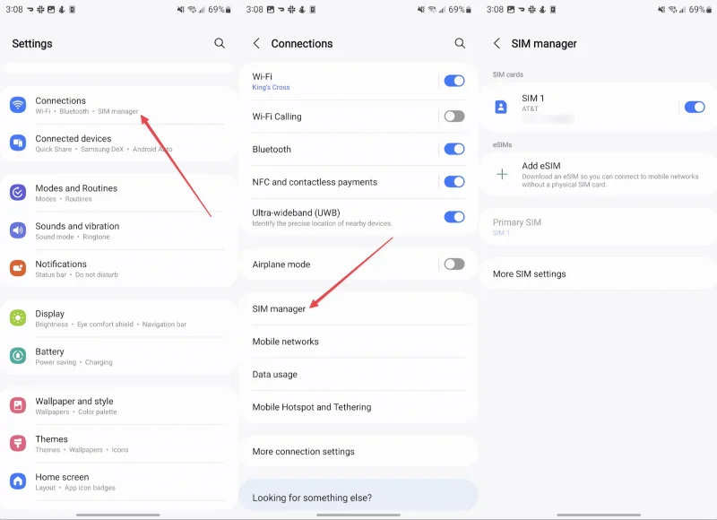 Galaxy S24: Jak vložit SIM kartu