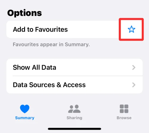 Hogyan távolítsuk el a kedvenceket a Health alkalmazásból iPhone-on