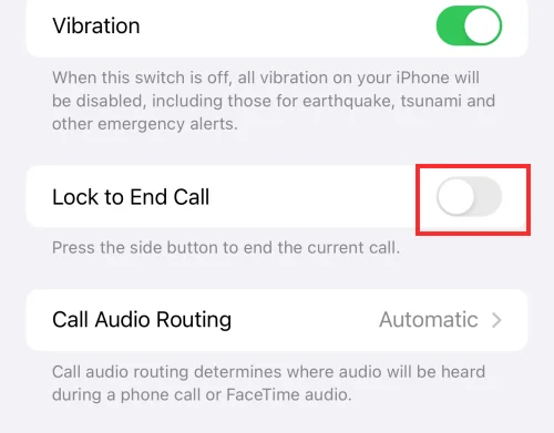 Hur man förhindrar att sidoknappen avslutar samtal på iPhone på iOS 16