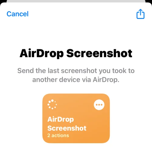 Az utolsó képernyőkép gyors megosztása iPhone-on az AirDrop segítségével