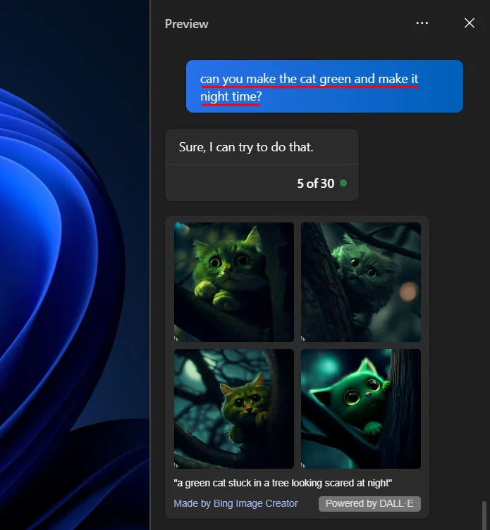 Как да генерирате AI изображения с Windows Copilot