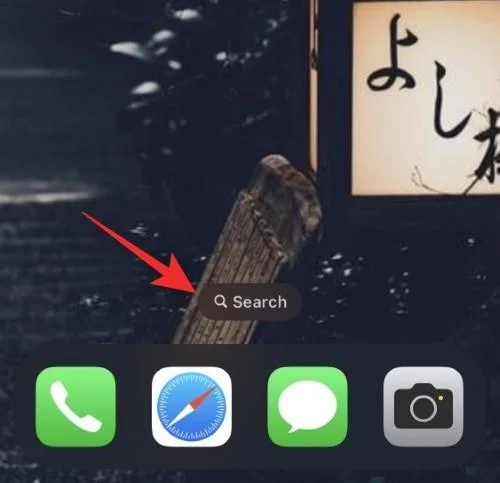 Hva er søkeknappen på startskjermen på iOS 16?