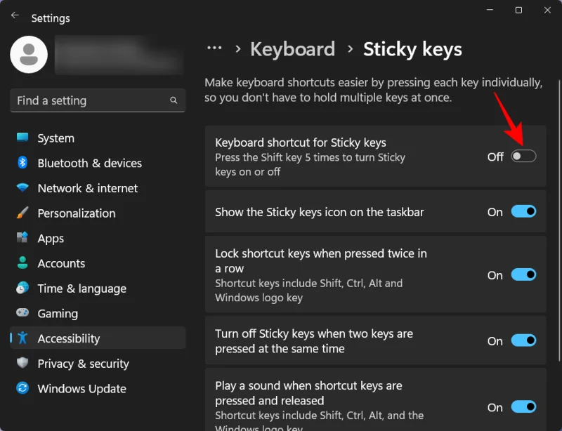 Jak trvale zakázat Sticky Keys ve Windows 11 [2023]