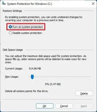 Як увімкнути захист системи на Windows 11