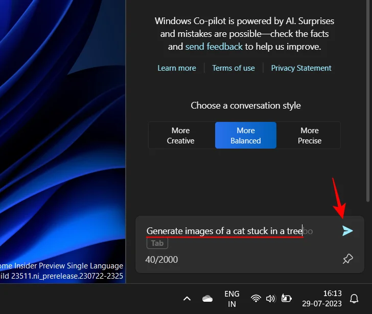 Как да генерирате AI изображения с Windows Copilot